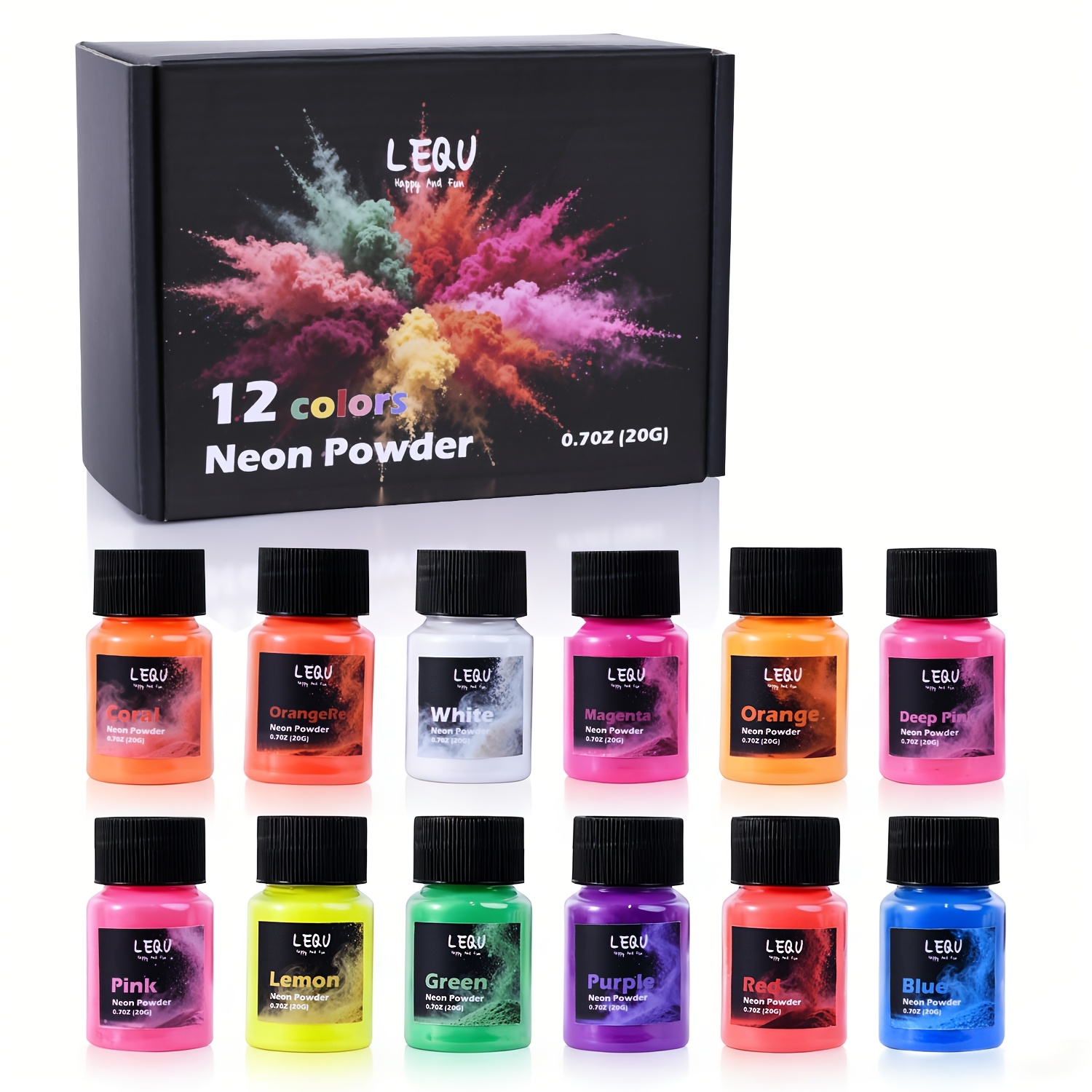 LEQU 12Colors Neon Fluorescent - Soap Making Experiment recension och pris