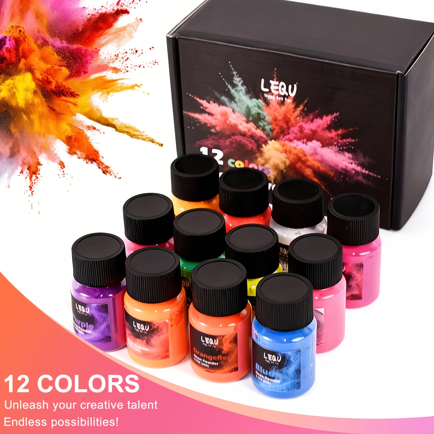 LEQU 12Colors Neon Fluorescent - Soap Making Experiment recension och pris