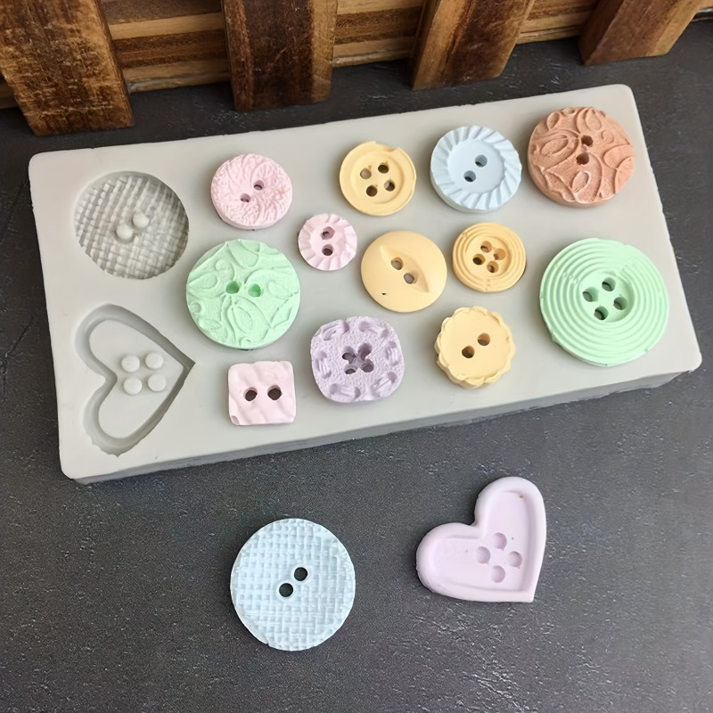 Buttons Shape Silicone Mold Si - Soap Making Molds recension och pris