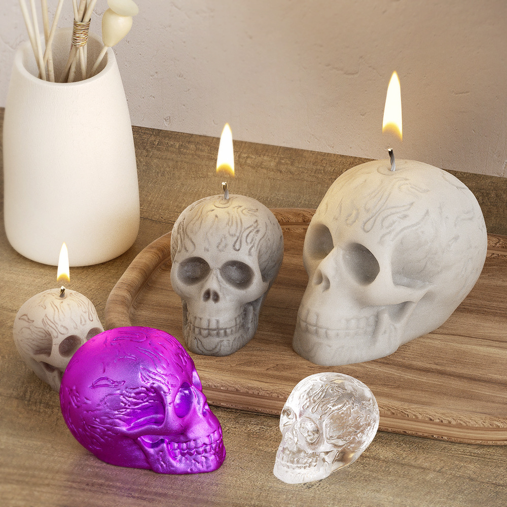 Multi Size Skull Head Silicone - Soap Making Molds recension och pris