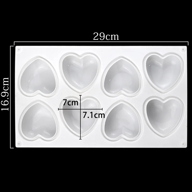 Love Heart Silicone Soap Mold  - Soap Making Experiment recension och pris