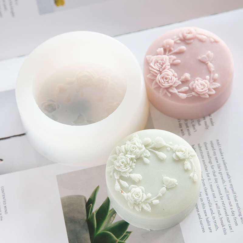Round Shape Rose Flower Handma - Soap Making Scents recension och pris