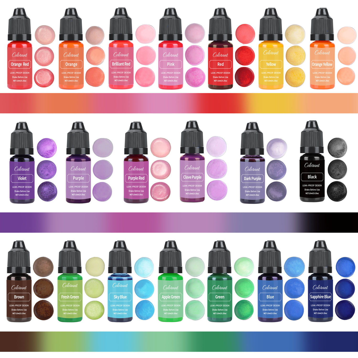 Candle Dyes Kit Liquid Coloran - Soap Making Liquid recension och pris