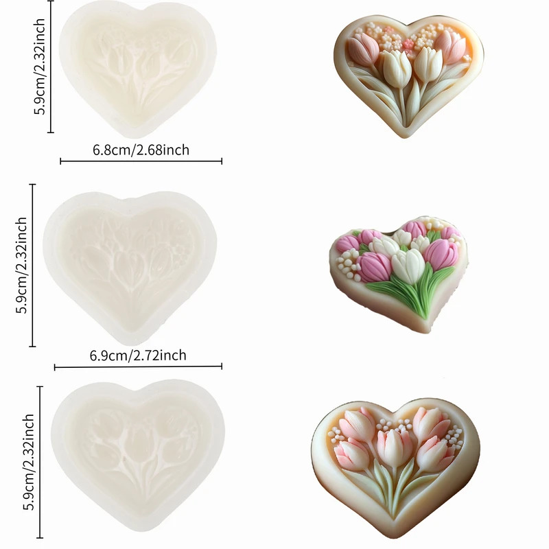 Silicone Mold for Heart-shaped - Soap Making Experiment recension och pris
